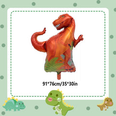 35" Red T-Rex Balloon Birthday Decoration