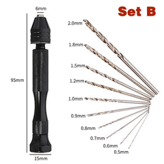 Mini Micro Aluminum Hand Drill with Keyless Chuck