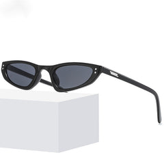 Vintage Rectangle Sunglasses 80s Thin Frame Small Glasses