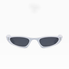 Vintage Rectangle Sunglasses 80s Thin Frame Small Glasses