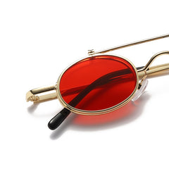 Punk Small Frame Flip Sunglasses Retro Street Shooting UV Protection Glasses