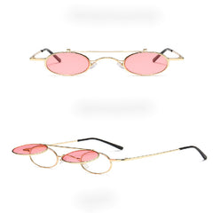Punk Small Frame Flip Sunglasses Retro Street Shooting UV Protection Glasses