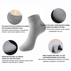 5 Pairs Checkered Compression Sports Ankle Socks for Men