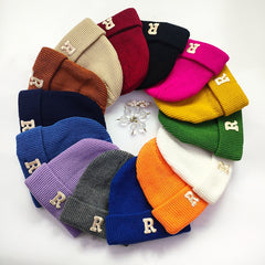 Embroidered Oversize Wool Hat for Men