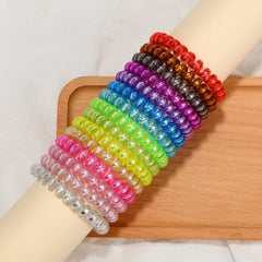 15pcs Spiral Hair Ties No Crease Hair Ties Phone Cord Hair Ties Candy Colors