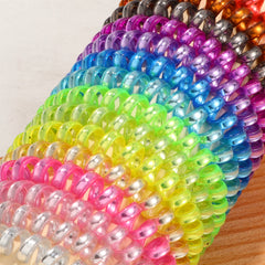 15pcs Spiral Hair Ties No Crease Hair Ties Phone Cord Hair Ties Candy Colors