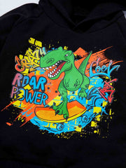 Boys Dinosaur Print Hoodie & Pants Set