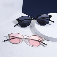 Round Metal Frame Sunglasses Unisex for Small Face