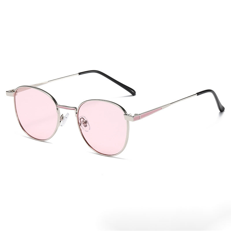 Round Metal Frame Sunglasses Unisex for Small Face