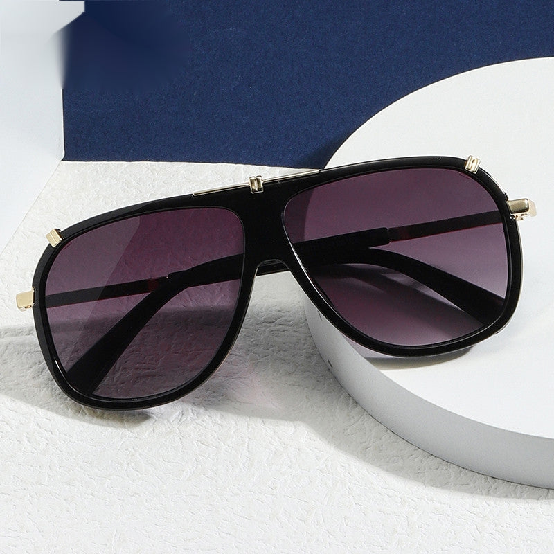 Classic Aviator Sunglasses Metal Frame UV Protection Sunshade Eyeglasses