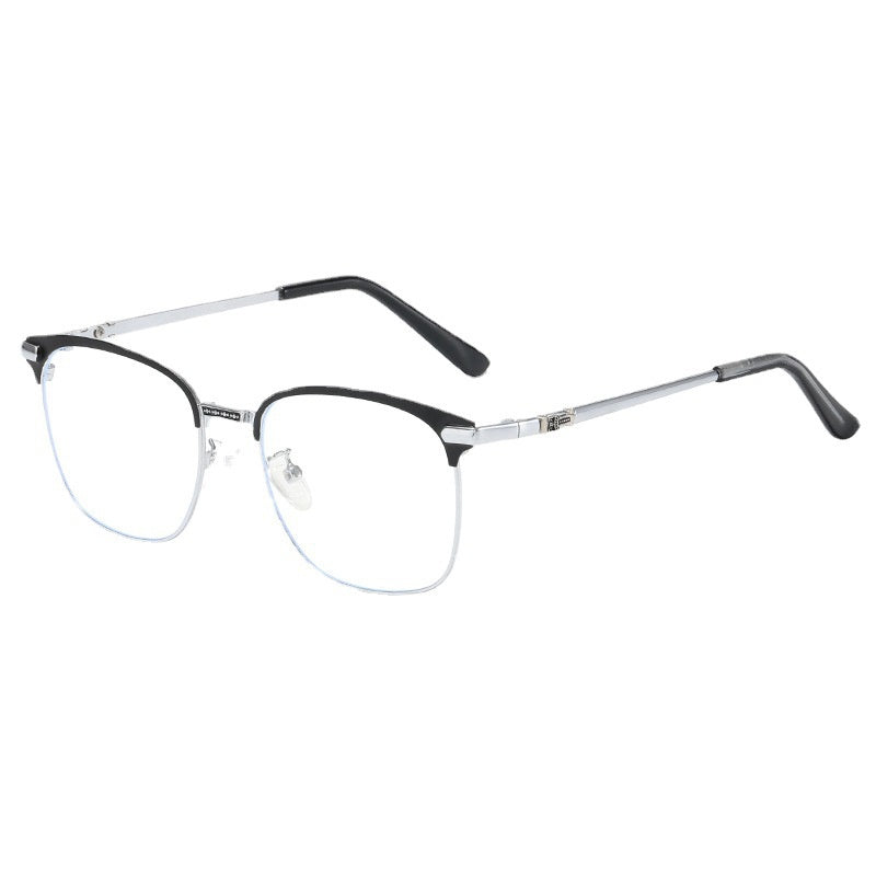 Metal Vintage Anti Semi Rimless Light Sunglasses