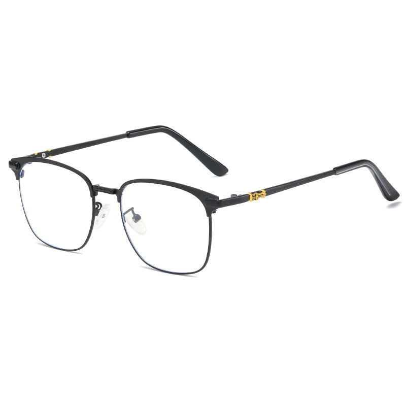 Metal Vintage Anti Semi Rimless Light Sunglasses