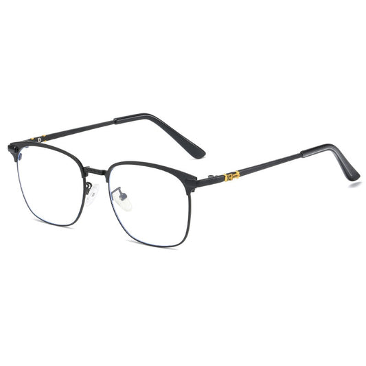 Metal Vintage Anti Semi Rimless Light Sunglasses