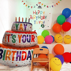 Colorful Three Layers Cake Aluminum Film Balloons