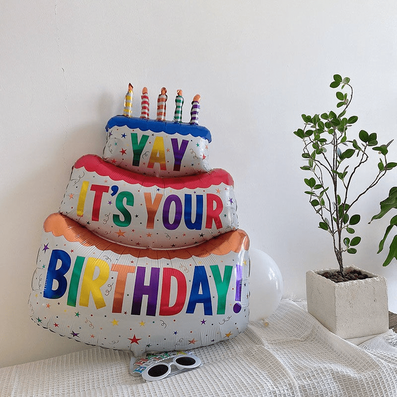 Colorful Three Layers Cake Aluminum Film Balloons