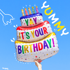 Colorful Three Layers Cake Aluminum Film Balloons