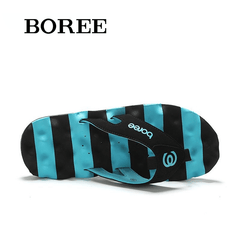 BOREE Men's Massage Flip Flops Lightweight Striped Slides Slippers