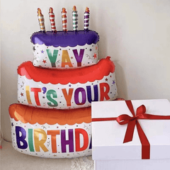 Colorful Three Layers Cake Aluminum Film Balloons