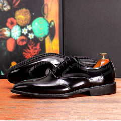 Men's Leather Wingtip Oxford Formal Dress Shoes