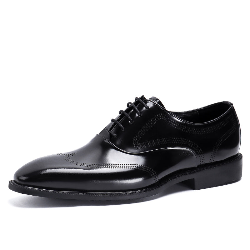 Men's Leather Wingtip Oxford Formal Dress Shoes