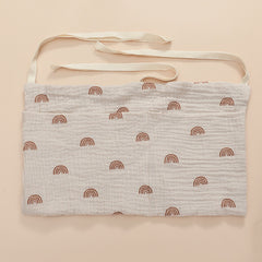 Double Layer Cotton Baby Bedside Storage Bag with Toy Collection Hanging Bag