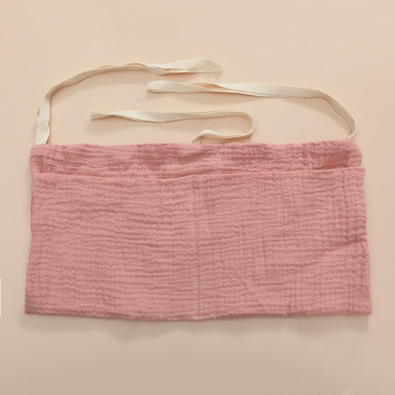 Double Layer Cotton Baby Bedside Storage Bag with Toy Collection Hanging Bag