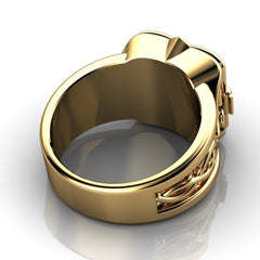 Men's Retro Box Ring Hip Hop Punk Jewelry Size 6-13