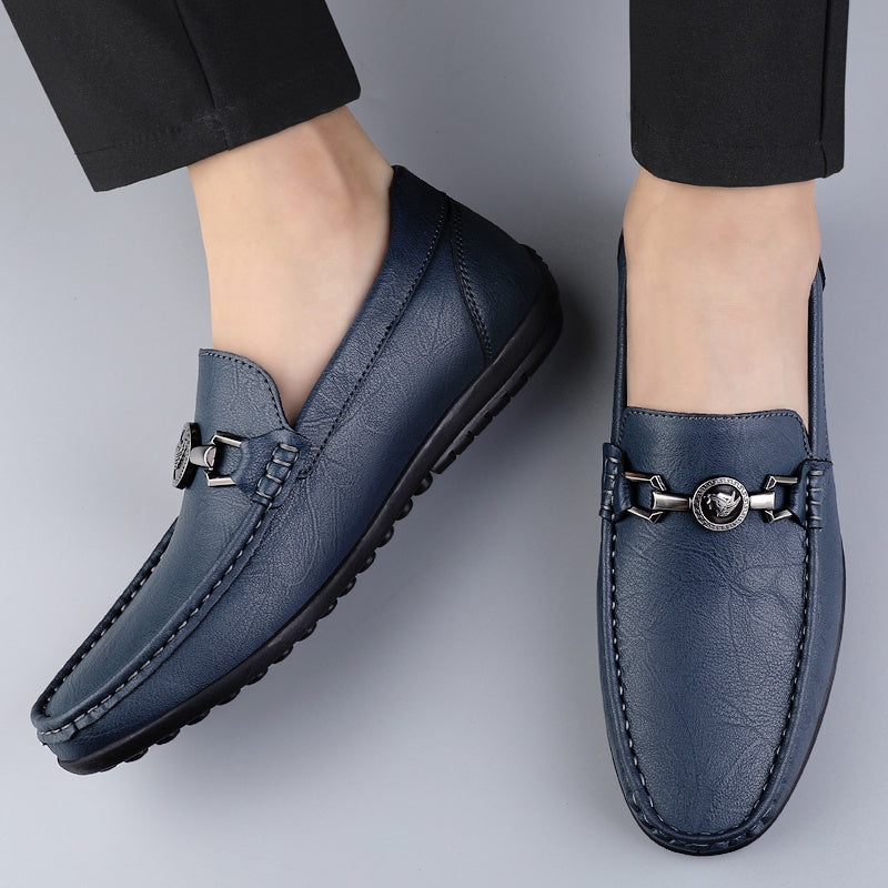 Men's Leather Slip On Bit Loafer Shoes