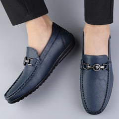 Men's Leather Slip On Bit Loafer Shoes