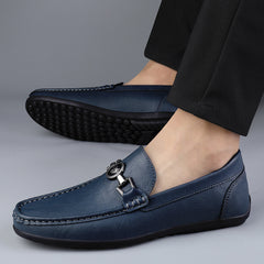 Men's Leather Slip On Bit Loafer Shoes