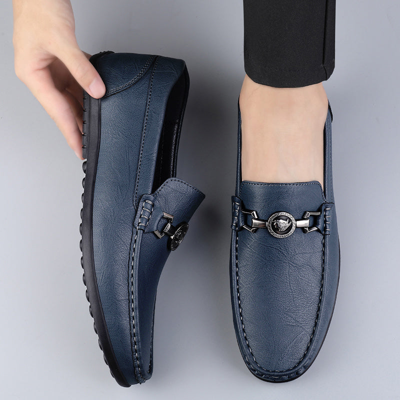 Men's Leather Slip On Bit Loafer Shoes