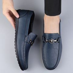 Men's Leather Slip On Bit Loafer Shoes
