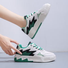 Block Lace Up Board Shoes Anti Slip Sports Footwear