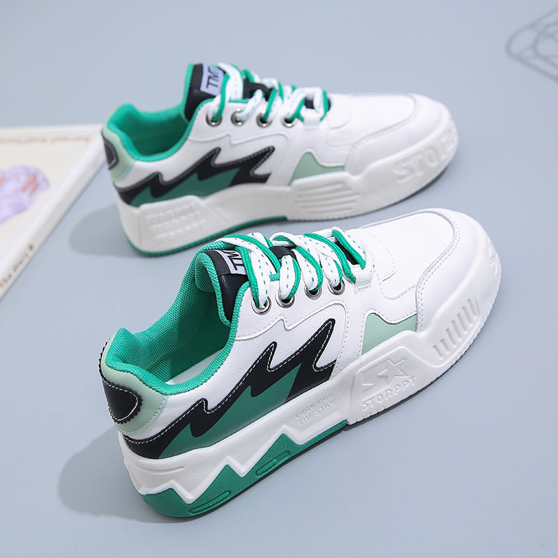 Block Lace Up Board Shoes Anti Slip Sports Footwear