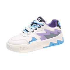Block Lace Up Board Shoes Anti Slip Sports Footwear