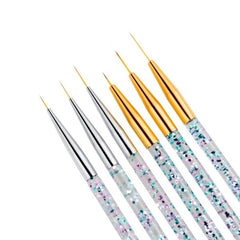 3pcs Nail Art Liner Brushes Kit Superfine Brush for Acrylic DIY Nail Drawing