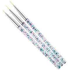 3pcs Nail Art Liner Brushes Kit Superfine Brush for Acrylic DIY Nail Drawing