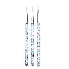 3pcs Nail Art Liner Brushes Kit Superfine Brush for Acrylic DIY Nail Drawing