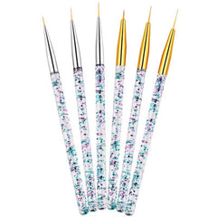 3pcs Nail Art Liner Brushes Kit Superfine Brush for Acrylic DIY Nail Drawing