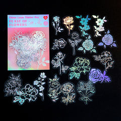 45pcs Magic Astrolabe Butterfly Moon Silver Sticker Scrapbooking DIY Label Diary
