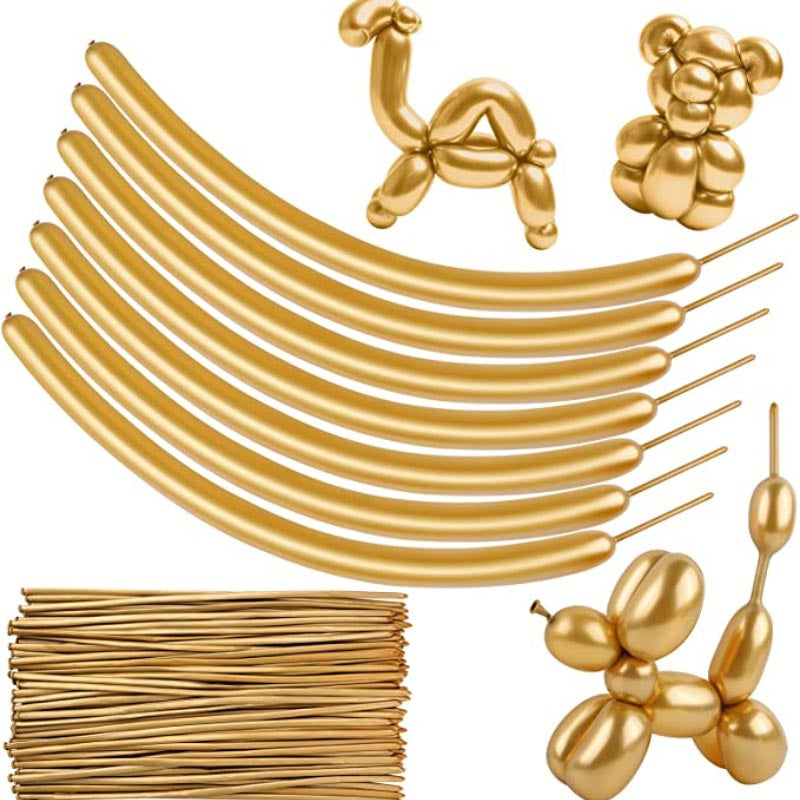 20pcs Metal Golden Twist Balloons for Party Decoration DIY Animal Balloons