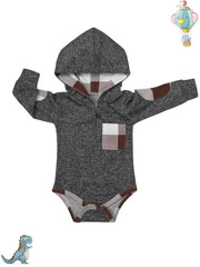 Plaid Patterned Outfit for Newborn Boys Long Sleeve Set