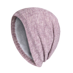 Men's Winter Fleece Knitted Hat Solid Striped Warm Ear Protection