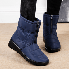 Zipper Front Snow Boots Waterproof Pull On Ankle Boots