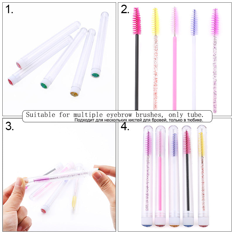 Crystal Eyebrow Brush For Eyelash Extension - 5PCS Set