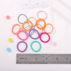 100pcs Girls Hair Tie Stretch Rubber Bands Ponytail Holders Hair Accessories