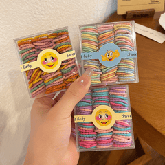 100pcs Girls Hair Tie Stretch Rubber Bands Ponytail Holders Hair Accessories