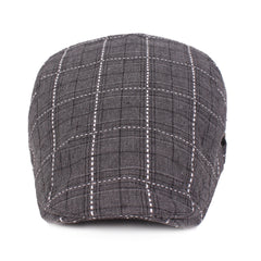 Plaid Newsboy Beret Hat Ivy Flat Cap