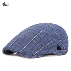 Plaid Newsboy Beret Hat Ivy Flat Cap