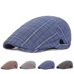 Plaid Newsboy Beret Hat Ivy Flat Cap